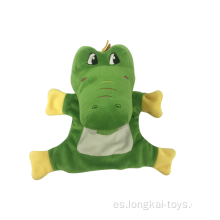 Marioneta de mano cocodrilo verde